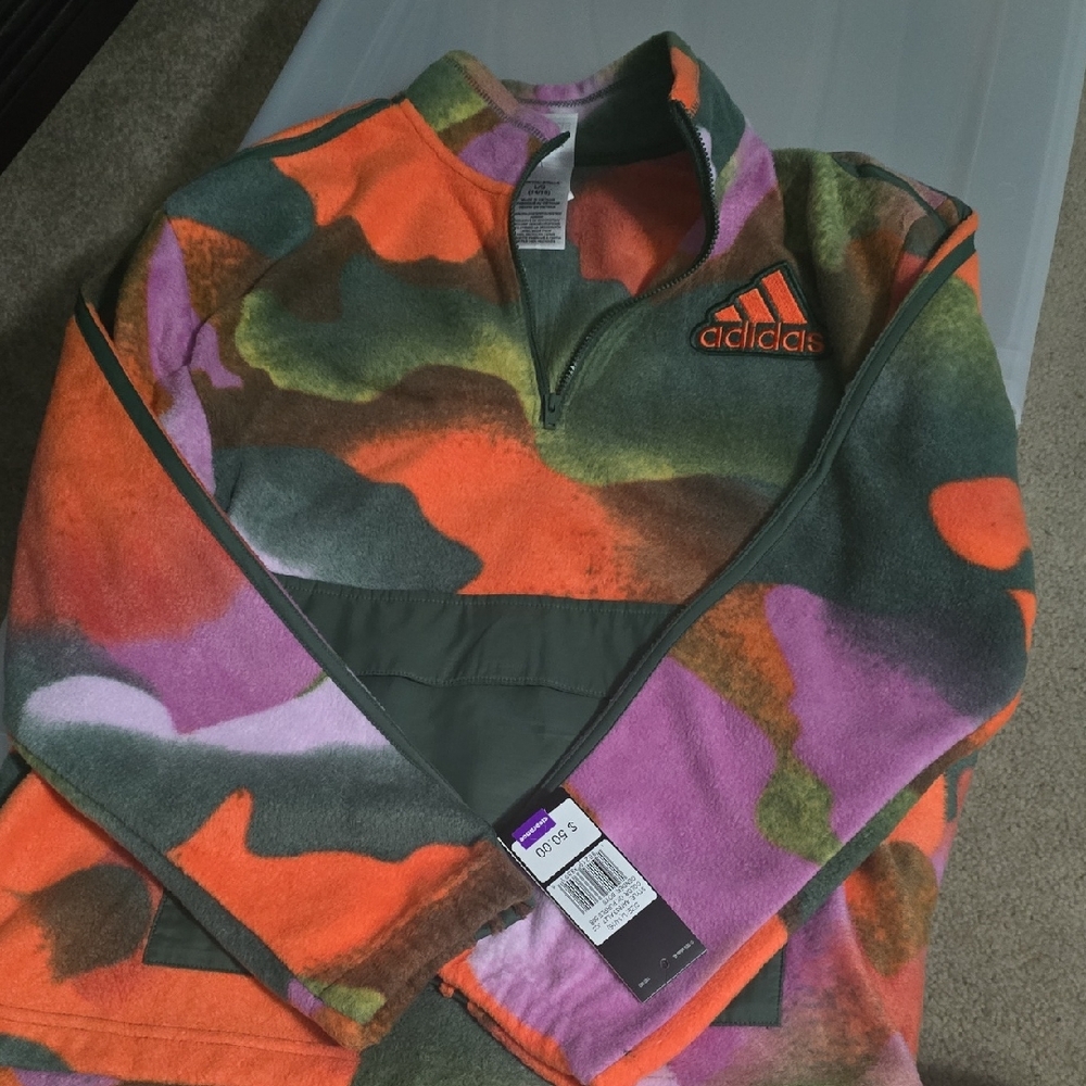 Adidas Kids' Colorful Camo Fleece Jacket